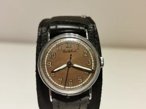 VINTAGE VERY RARE WW2 MILITARY 30MM MEN'S SWISS WATCH "CORTEBERT" CAL.649 - Picture 1 of 7