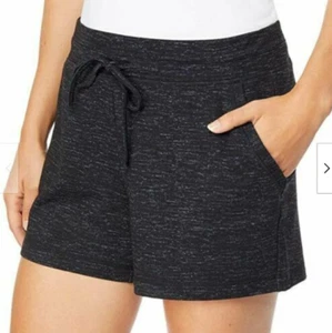 32 DEGREES WOMEN'S ADJ DRAWSTRING FLEECE LINED SHORTS (BLACK SPACE DYE XXL)NWOT - Picture 1 of 4
