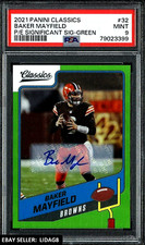 2021 Panini Classics Premium Green Baker Mayfield AUTO Numbered /4 PSA 9 POP 1/1