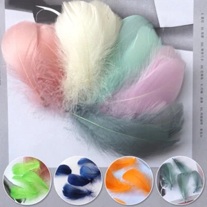 100PCS Loose Goose Feathers for Millinery Hats Trim Fascinators Dress DIY Crafts - Picture 1 of 50