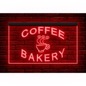 110132 Coffee Bakery Shop Cafe Store Bar Display LED Light Neon Sign - Picture 1 of 11