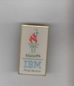 ITHistory (1996) IBM PIN: "Olympics Proud Sponsor Atlanta (CeBIT/Germany) - Picture 1 of 1
