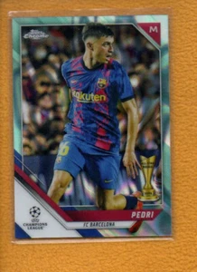 Pedri 2021-22 Topps Cromo UEFA Champions League Aqua Lava Refractor #89 - Imagen 1 de 4