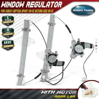 2x Regulador de ventana trasero izquierdo derecho con motor para Chevy Captiva Sport Saturn Vue Foto 1 de 4
