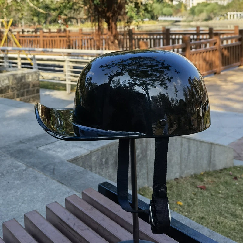 Motorcycle Half Helmet Retro Baseball Cap DOT Open Face Scooter Moped Jet Helmet - Image 1 of 4