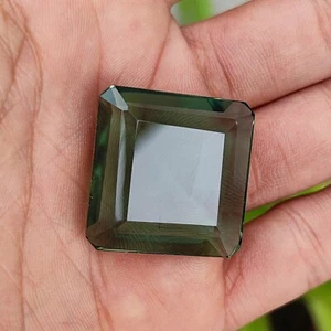 Natural 71.05 Ct Certified Brazilian Green Amethyst Loose Gemstone Emerald Cut - Picture 1 of 5