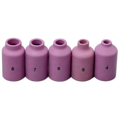 RIVERWELD TIG 气体镜头陶瓷杯 54N16 多种 WP 17 18 26 焊接火炬 5 件 — 第 1/4 张图片