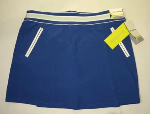 NWT Tommy Armour Golf Tennis Skort Blue Sz 8 (32 Waist) Zip Back Pockets - Picture 1 of 12