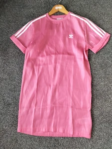 Size 8 Adidas Originals Dress Pink Satin RRP £35 New - Picture 1 of 6