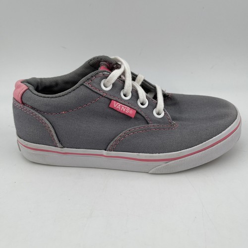Sneaker Vans Ragazze Atwood Off the Wall Grigio Rosa Lingua Imbottita Tela Taglia 11