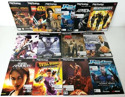Lote de 14 revistas de demostración Play Station - Importación de EE. UU. - Tomb Raider - Mortal Kombat Foto 1 de 2