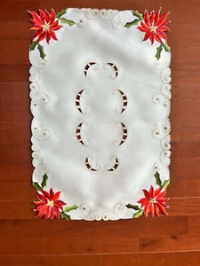 6 X Tailor Made Embroidered Christmas placemat 30X50cm rectangle shape for Xmas - Bild 1 von 1