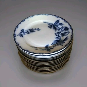 15) Antique FLOW BLUE Societe Ceramique Maestricht Holland 9.25" Plates! - Picture 1 of 8