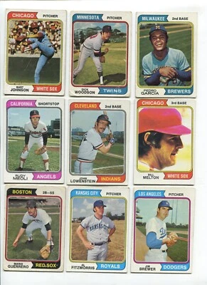 F - 1974 Topps 27 card lot:Bill Singer, Carlos May, Jeff Burroughs, etc NO DUPS! - Image 1 of 4
