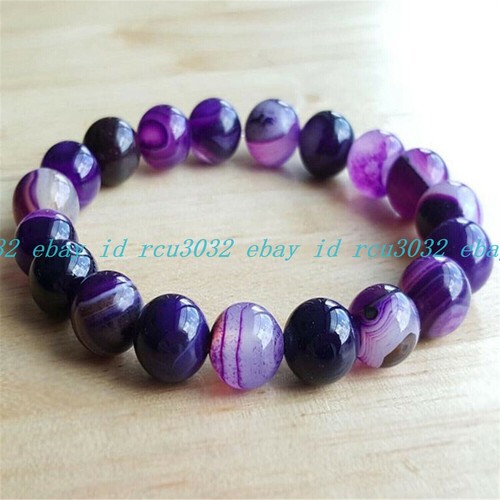 VALENTINO Bracciale Mala Pietra Pregiata Viola Naturale 10mm Spiritualità Ruyi Preghiera Buddismo