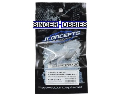 Juego de bielas de campana de dirección de aluminio JConcepts JCO23542 DR10/SR10 (negro) HH Foto 1 de 2