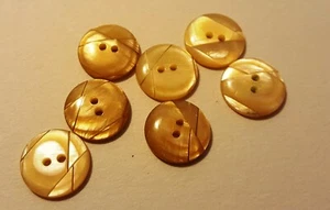 High Quality Tan Buttons - 1-1/4" & 5/8" & 3/4" diameter - Set of 18 - Picture 1 of 2