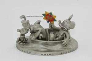 Disneyana Its a Small World Voyage of Happiness Zinn Mickey & Pluto Figur - Bild 1 von 5