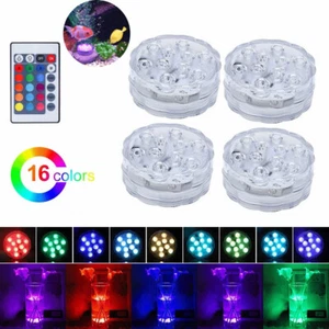 RGB Remote Controlled Submersible 10LED Light Color Changing Battery Operated UK - Picture 1 of 21