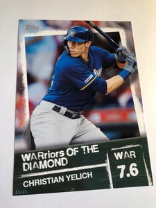 2020 Topps WARriors of the Diamond 5x7 Christian Yelich Brewers WOD36 03/49