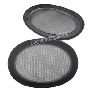 2pcs 6"x9" 6x9 inch Speaker Cover Decorative Circle Metal Mesh Grille Protection - Picture 1 of 6