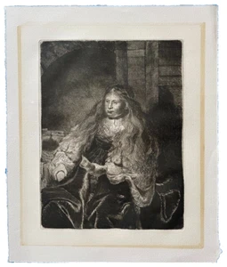 Rembrandt van Rijn, The Great Jewish Bride, Etching - Picture 1 of 3