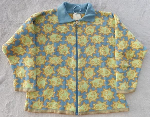 Oilily Kids Girls Blue Yellow Monster Zip Cardigan Sweater size 116 (6 Years) - Picture 1 of 6