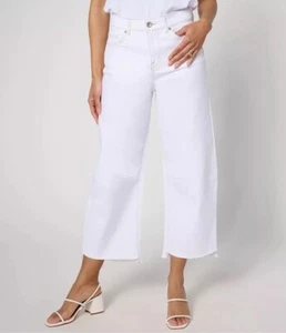 LOGO by Lori Goldstein Petite Barrel Leg Crop Jeans White Size 4 Petite A644353 - Picture 1 of 2