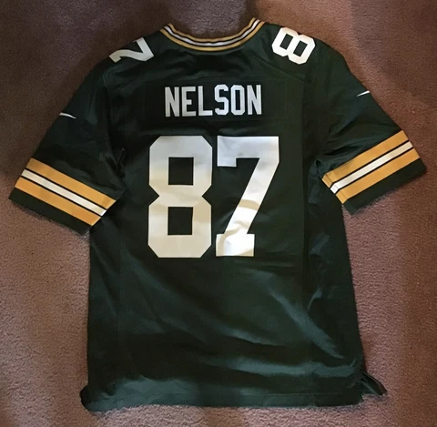 NFL Green Bay Packers Football Jersey Jordy Nelson 87 Men Size M Med Nike Field Cover