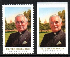 Estados Unidos 2017 - Padre Theodore Hesburgh - s/a - Scott # 5241-5242; MiNr. 5445 BA, BG - Imagen 1 de 1