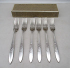 Boxed Set of 6 Vintage Silver Plated Dessert Forks - Ophelia Pattern Elkington