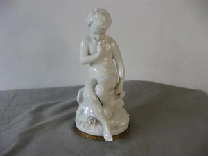 Magnifique statuette porcelaine émaillée monture bronze Signature Sèvres ? - Imagen 1 de 16