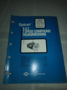 LISTA DE PIEZAS SPICER Manual SST 7 Velocidades Compuesto Transmisiones T210-49 1007 1272 - Imagen 1 de 4