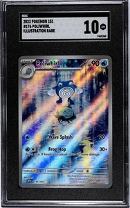 Poliwhirl 176/165 Pokémon Scharlachrot & Violett 151 Illustration Rare SGC GM 10 - Bild 1 von 2