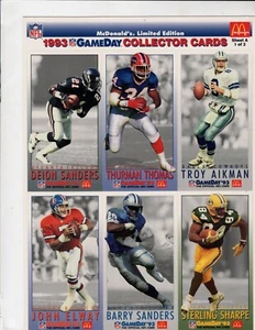 1993 McDonald's Limited Edition Gameday Collector AIKMAN BARRY DEION Free Ship - Picture 1 of 3