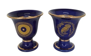 Pythagoras cup Pythagoras Owl Eye two quality blue cups - Picture 1 of 3