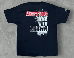 Anthron Brown T Shirt Men's XL NHRA Top Fuel Drag Racing Get Down With Brown NOS - Picture 1 of 11