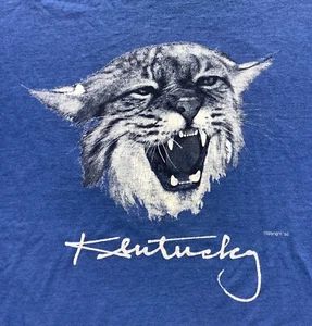 Vintage 90er Kentucky Wildcats T-Shirt UK Basketball University Einzelnaht FOTL XL - Bild 1 von 5