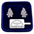 Pendientes Flores Hoja Pl. Oro Blanco 18K con Cristales de Swarovski Mujer 4/11