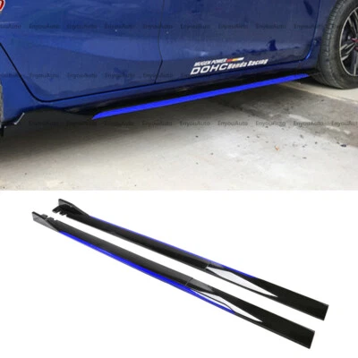 For Lexus LS460 LS500 86" Side Skirt Extension Rocker Panel Splitter Black Blue Foto 1 de 4