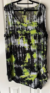 TS Taking Shape Black, Grey and Lime Tank Tunic Size L - Excellent Cond - Picture 1 of 5