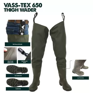 Vass-Tex 650-61 Thigh Wader - Studded * NEW 2025 Stocks * Thigh Waders - Picture 1 of 7