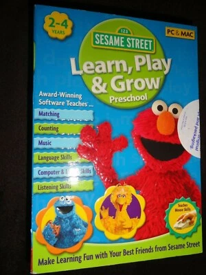 Sesame Street Learn, Play & Grow PC/MAC Video Game NEW SEALED IN BOX Foto 1 de 3
