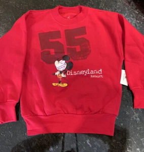 Mickey Mouse Disneyland Resort Red Kids Sweatshirt Nwt - Picture 1 of 8