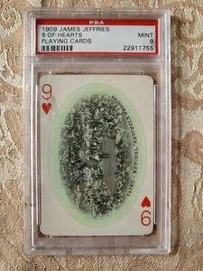 1909 JAMES JEFFRIES 9 OF HEARTS PSA 9 Ketchel - Picture 1 of 3
