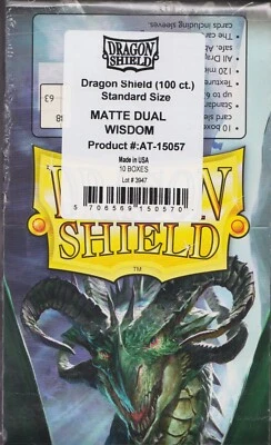Lot of 10 new 100 ct pk Dragon Shield Dual Matte Deck Sleeves Protectors Wisdom - Image 1 of 3