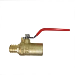 3/4" PEX By 3/4" Female Sweat Brass Ball Valve LEAD FREE Shut Off Crimp AB1953 # - Picture 1 of 1