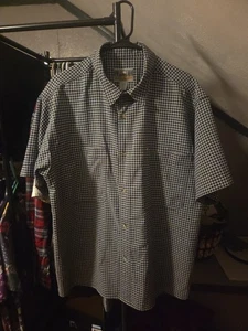 Men's Short Sleeve Button-Up Shirt, Size L Eastern Mountain Sports Vented - Picture 1 of 4