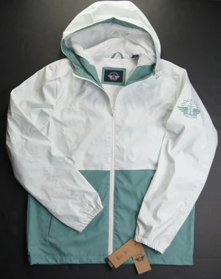 DOCKERS Green Multi The Shawn Waterproof Rain Slicker Hooded Jacket size M $160 - Image 1 of 4