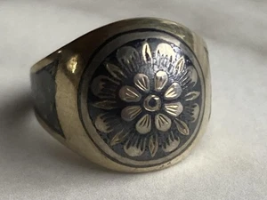 Anillo Kubachi Vintage URSS Niello Negro Plata Esterlina 875 Mujer Joyería 6.5US - Imagen 1 de 8